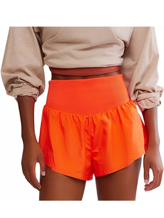 FP Movement by Free People Pants - FP Movement by Free People Carpe Diem Athletic Shorts Red Orange Women’s X Large